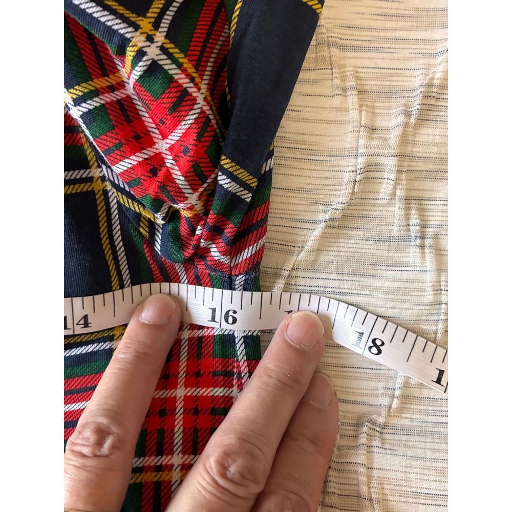 J.Crew Re-Imagined Womens Med Navy Red Tartan Plaid Cotton Turtleneck AT787 - Picture 6 of 12
